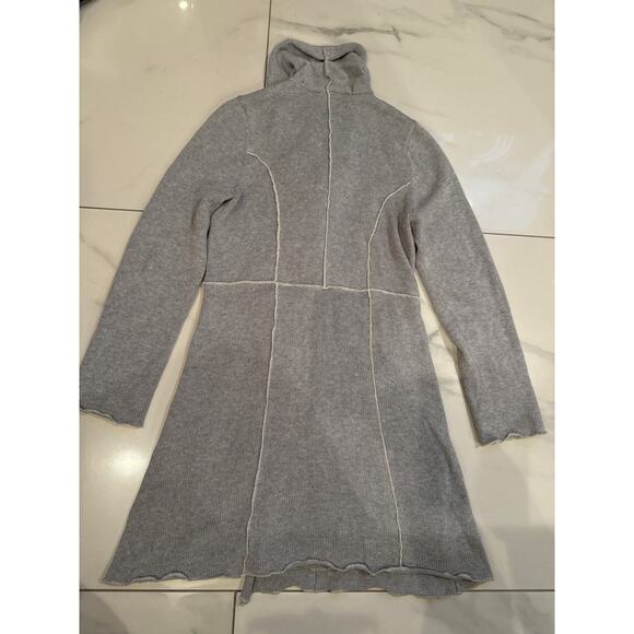 Indigenous Womens Gray 100% Organic Cotton Shell Button Lightweight Cardigan M - Picture 10 of 15